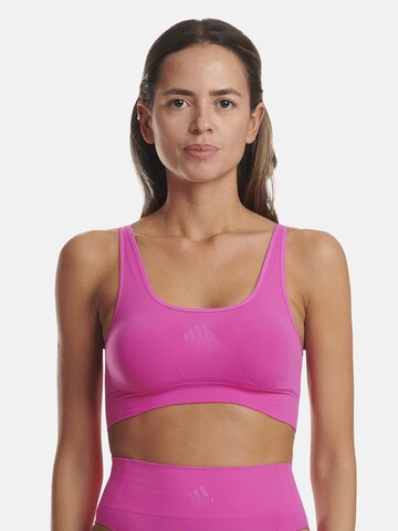 Bustier Soutien-gorge de sport ' SCOOP LOUNGE BRA ' ADIDAS SPORTSWEAR en rose : devant