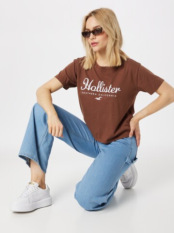 HOLLISTER T-Shirt in Braun