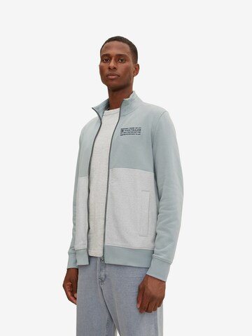 TOM TAILOR Zip-Up Hoodie in Blue