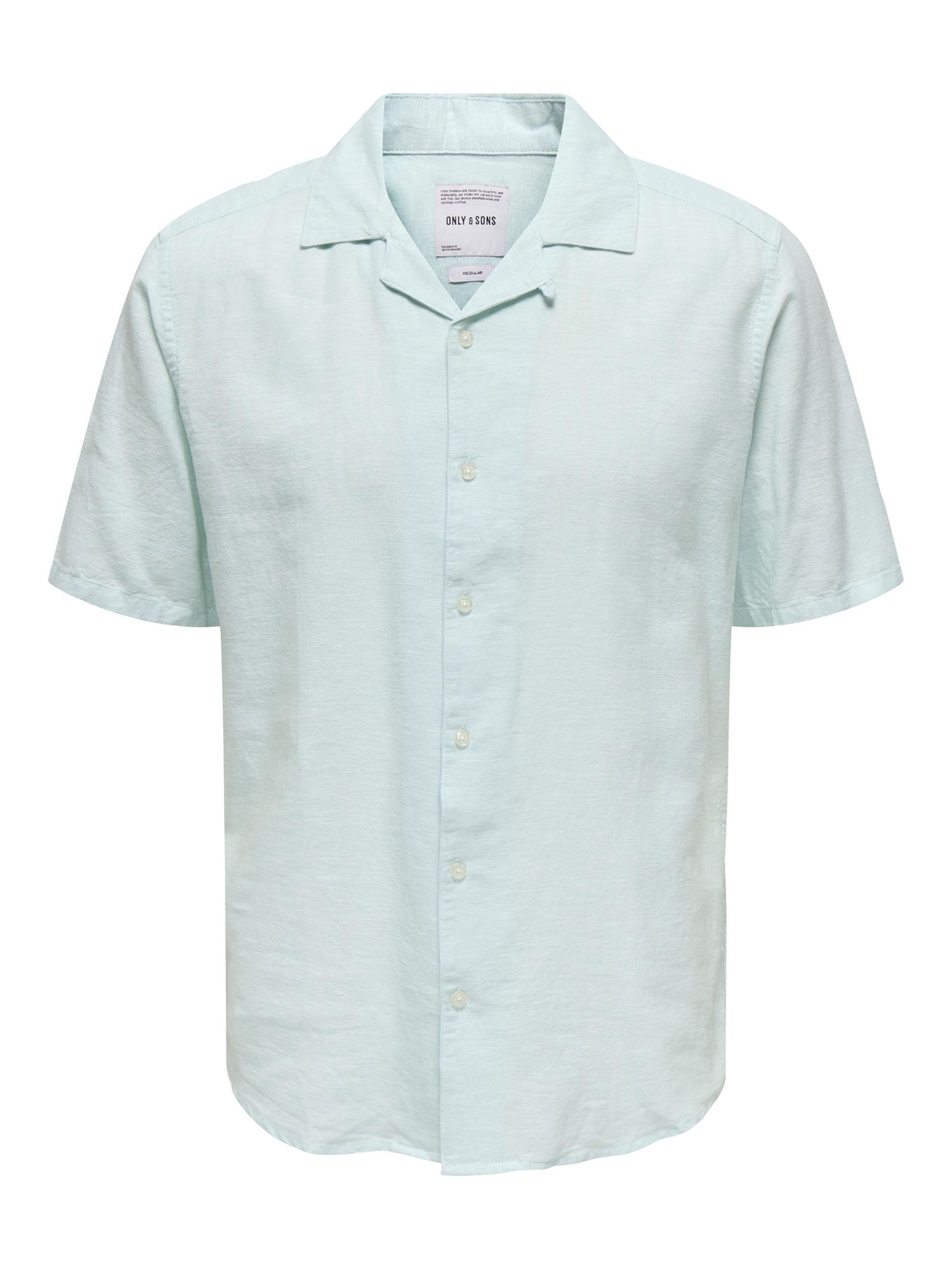 Only & Sons Button Up Shirt 'Caiden' in Blue: front