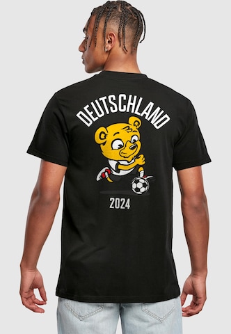 Mister Tee T-Shirt 'Football Bear' in Schwarz: Vorderseite