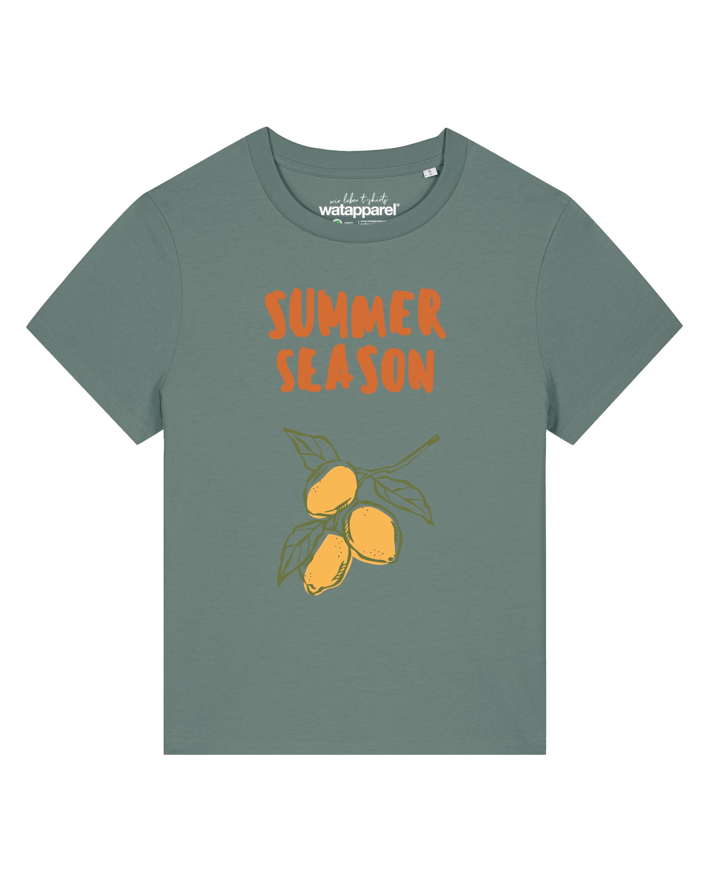 T-shirt 'Summer season' Watapparel en vert : devant