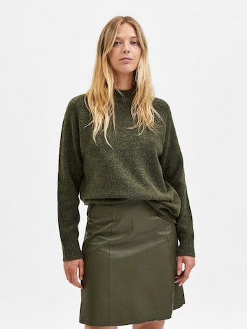 SELECTED FEMME Пуловер 'Lulu' в зелено: отпред