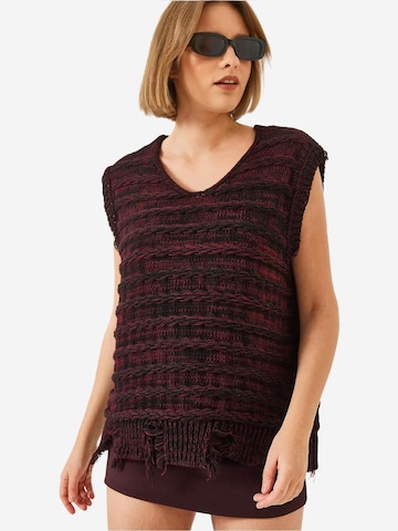 Pull-over Bianco Lucci en rouge : devant