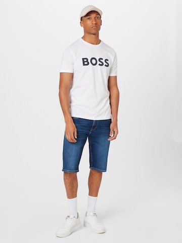 BOSS - Camisa 'Thinking' em branco
