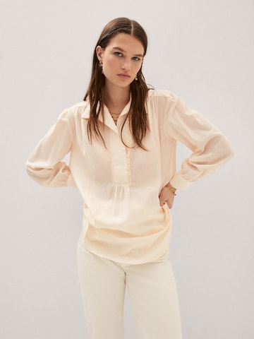 MANGO Blouse 'Aoza' in Pink: front