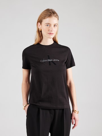 T-shirt Calvin Klein Jeans en noir : devant