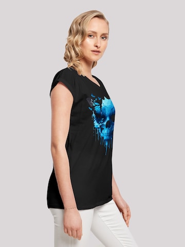 F4NT4STIC Shirt 'Totenkopf mit Schmetterling' in Black