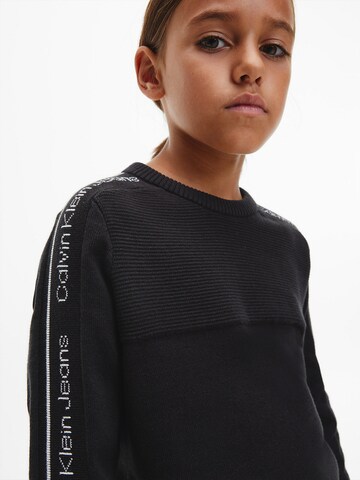 Calvin Klein Jeans Pullover 'INTARSIA' in Schwarz