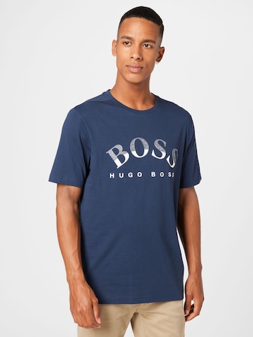 T-Shirt BOSS Green en bleu : devant