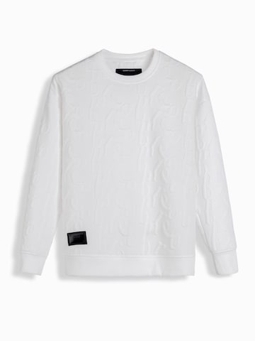 Sweat-shirt Ombre en blanc