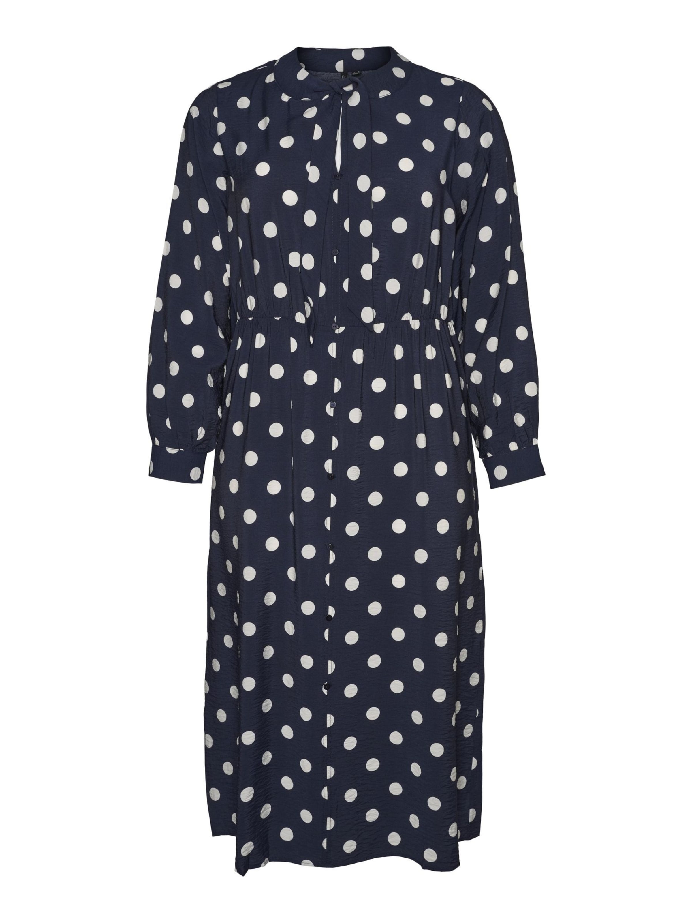 Vero Moda Curve Jurk 'VMCKaya' in Blauw: voorkant