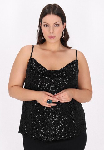 faina Top in Black: front