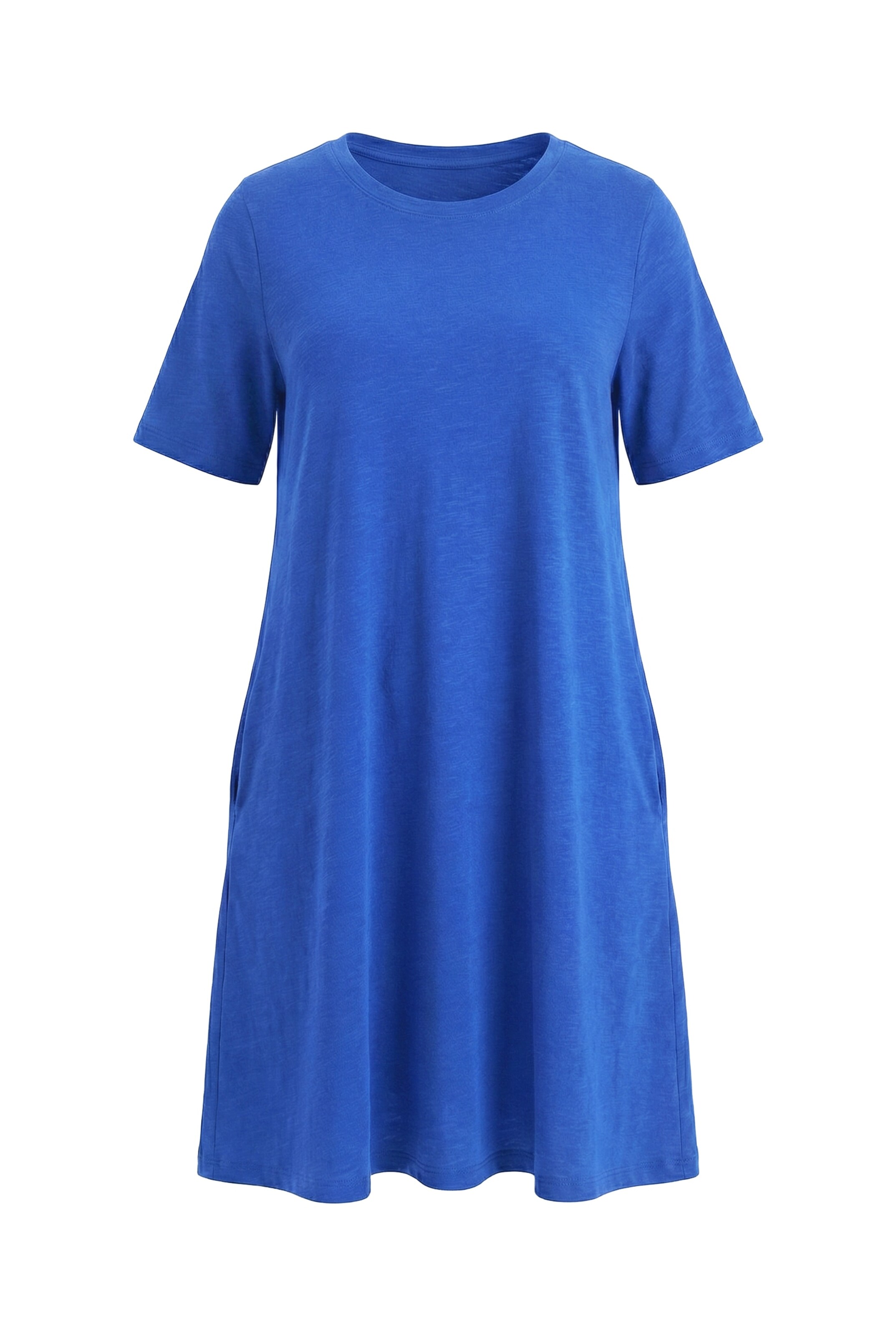 Rochie de la Ulla Popken pe albastru: față