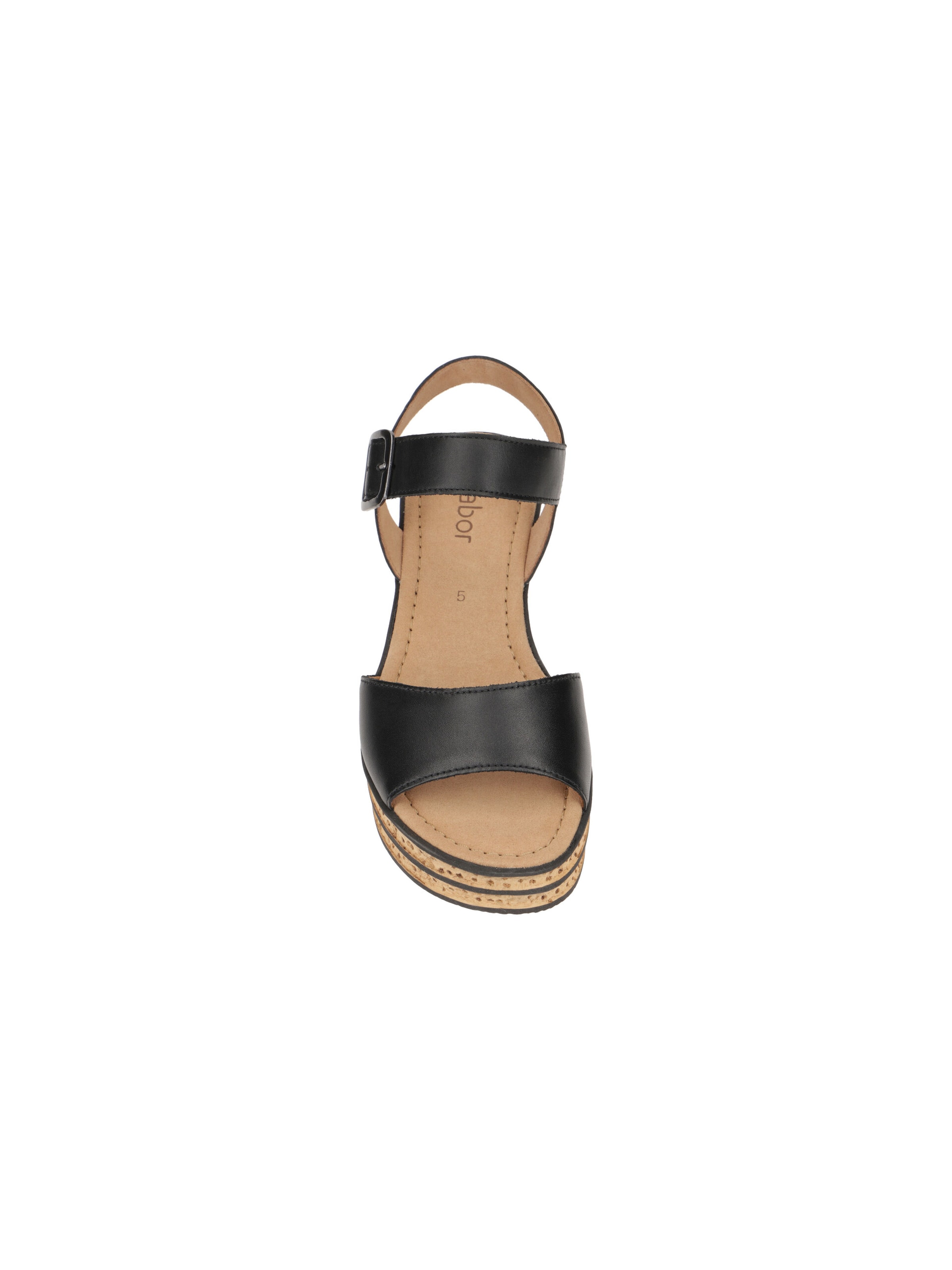 GABOR Sandal 'Gabor Plateau Sandale schwarz Nappa 84.651.27' in Black