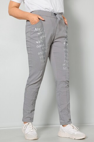 Coupe slim Pantalon MIAMODA en gris : devant