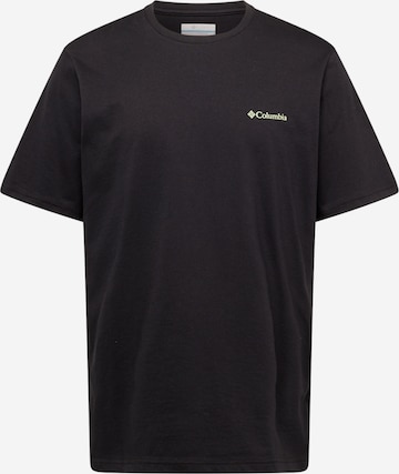 COLUMBIA Funkcionalna majica 'Rockaway River' | črna barva: sprednja stran