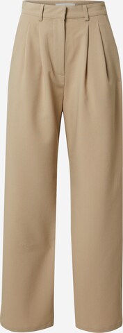 LeGer by Lena Gercke Loose fit Pleat-Front Pants 'Elena' in Beige: front