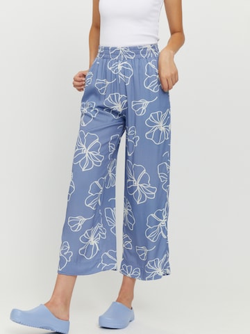 mazine Wide Leg Hose 'Cherry Printed' in Blau: predná strana