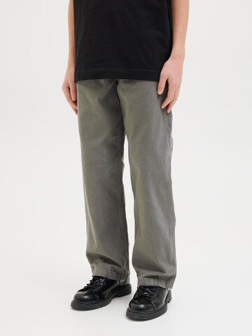 Loosefit Pantalon Jack & Jones Junior en vert : devant