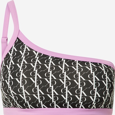 Calvin Klein Swimwear Bikini top in Purple / Black / White, Item view
