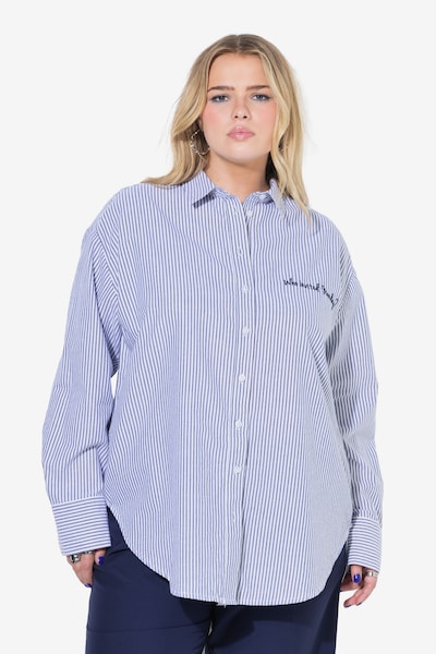 Studio Untold Blouse in de kleur Saffier / Wit, Productweergave