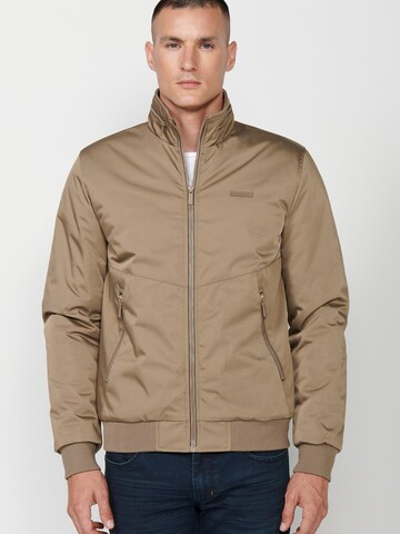 Veste mi-saison KOROSHI en beige : devant
