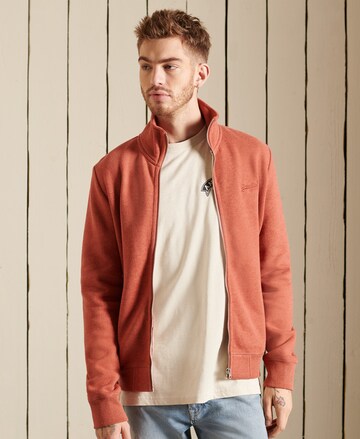 Superdry Sweatvest in Oranje: voorkant