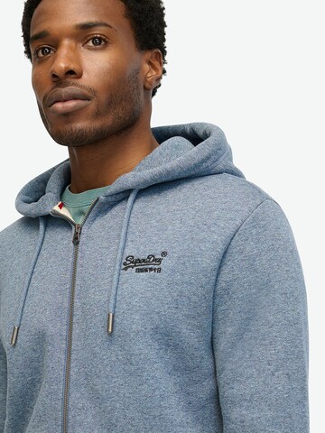 Superdry Sweatjacke 'ESSENTIAL' in Blau