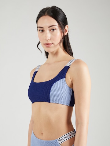 Tommy Jeans - Bustier Top de bikini en azul: frente