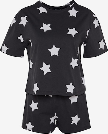 juoda Trendyol Pižama su šortais: priekis