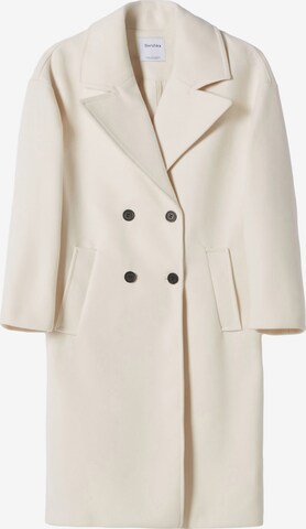 Bershka Between-seasons coat in Beige: front