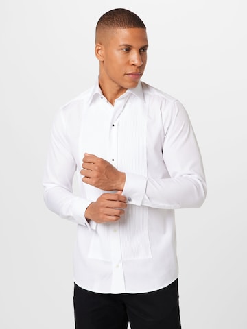 Coupe slim Chemise business ETON en blanc : devant