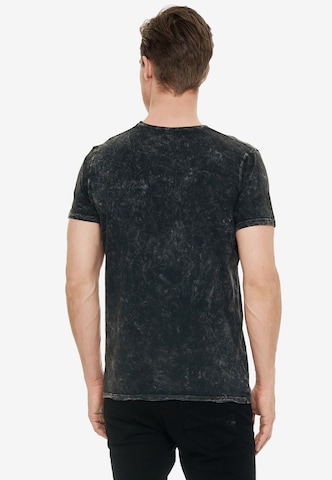 Rusty Neal T-Shirt mit coolem Print in Grau