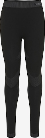 Hummel Skinny Workout Pants in Black: front