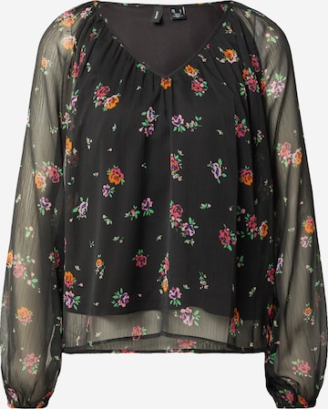 VERO MODA Blouse 'Carolina' in Zwart: voorkant