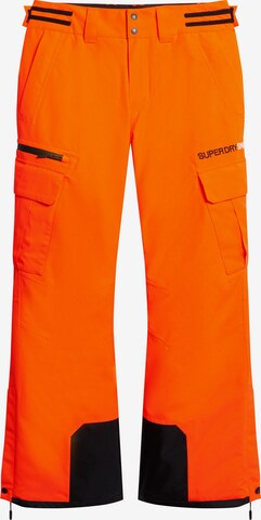 Superdry Regular Workout Pants in Orange: front