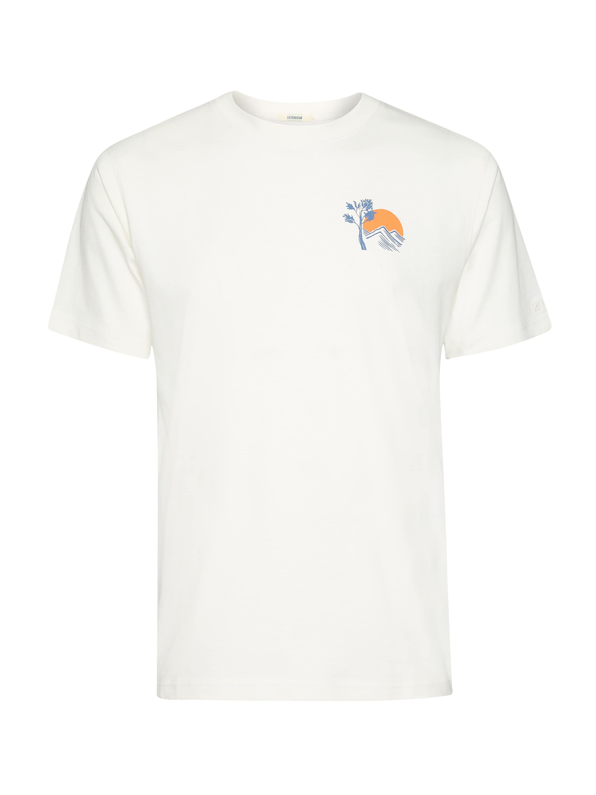 T-Shirt 'Fusion Embrace Nature' GREENBOMB en blanc : devant