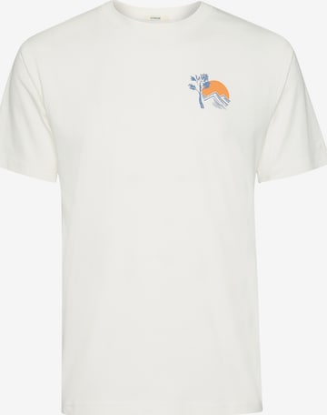GREENBOMB Shirt 'Fusion Embrace Nature' in Wit: voorkant