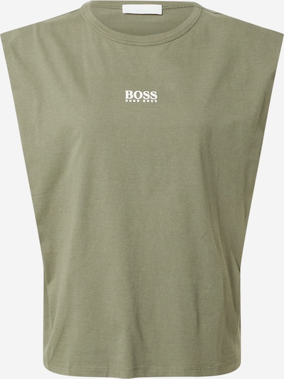 Top 'Elys1' BOSS Casual pe oliv / alb, Vizualizare produs