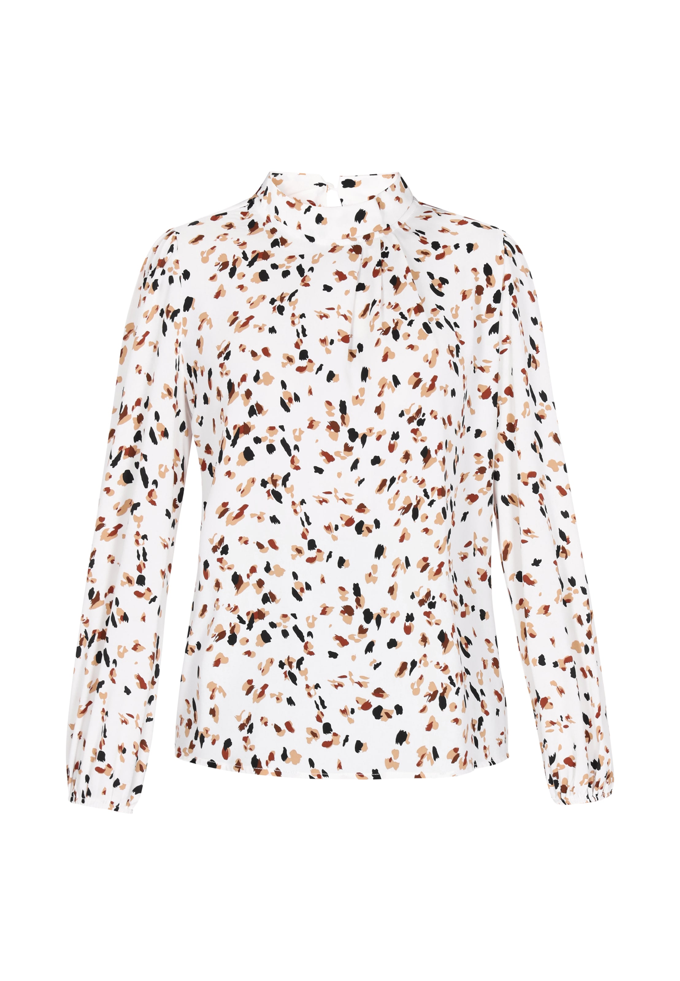 Bluză 'Fashion Look' NAEMI pe nisipiu / maro / negru / alb, Vizualizare produs