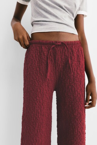 Pull&Bear Loosefit Nadrág - piros
