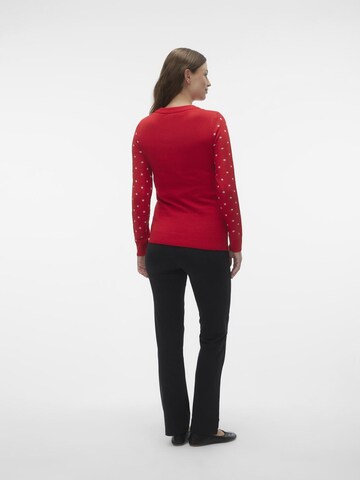 Vero Moda Maternity Sweater 'VMMIceland' in Red