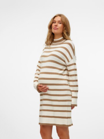 Robe 'MLRITA' MAMALICIOUS en beige : devant