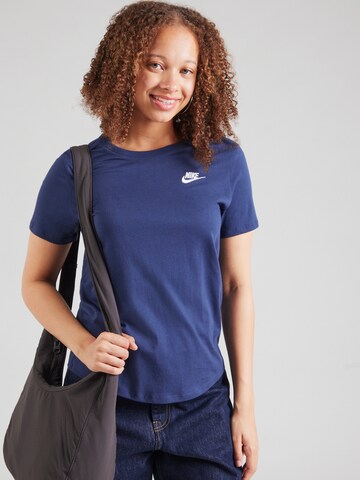 Nike Sportswear Shirt 'Club Essential' in Blauw: voorkant