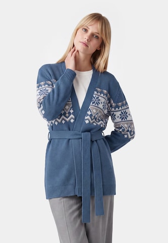 Cardigan Usha en bleu : devant