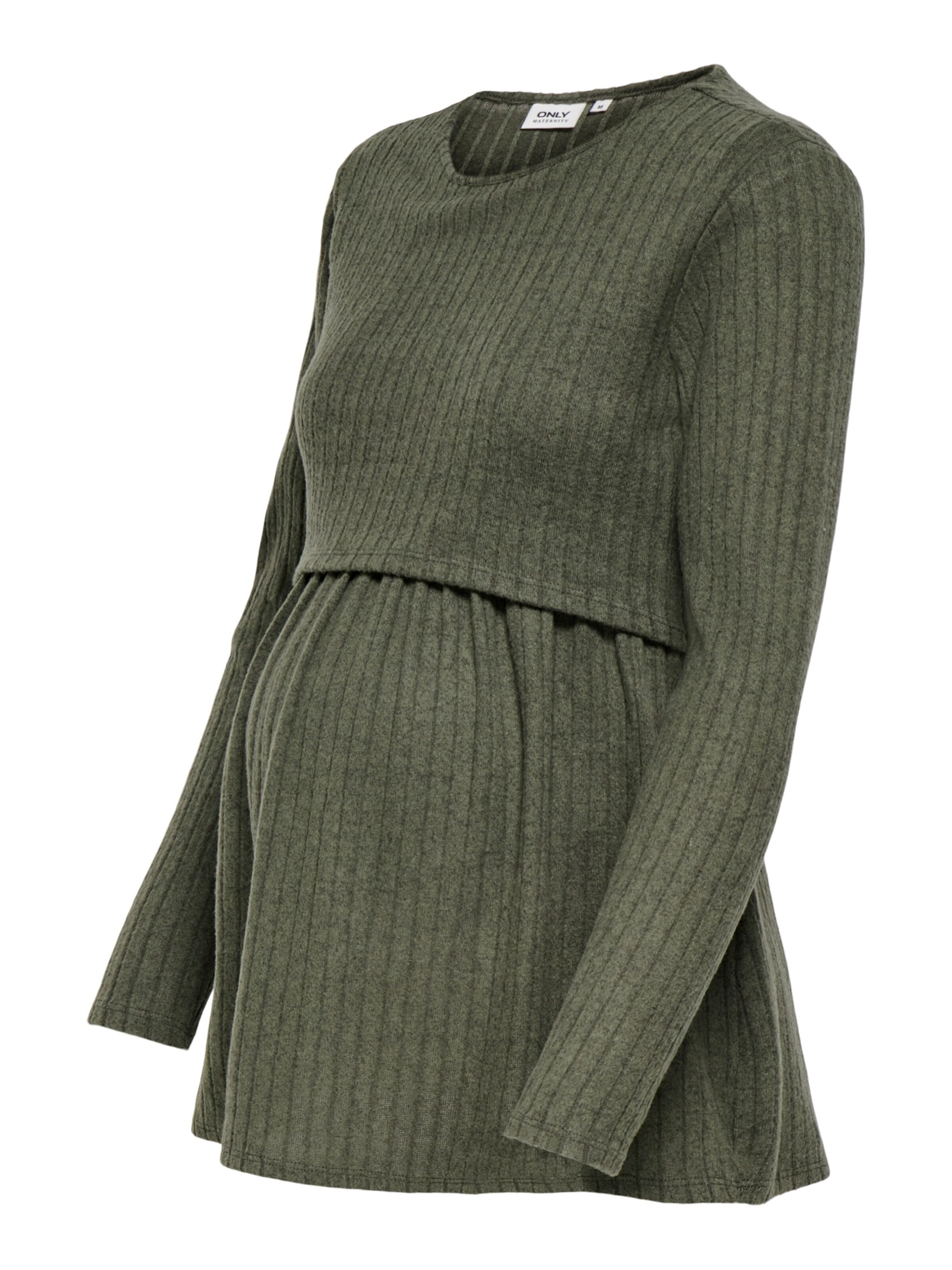 Only Maternity Shirt 'OLMLOLA MALAYA' in Groen: voorkant