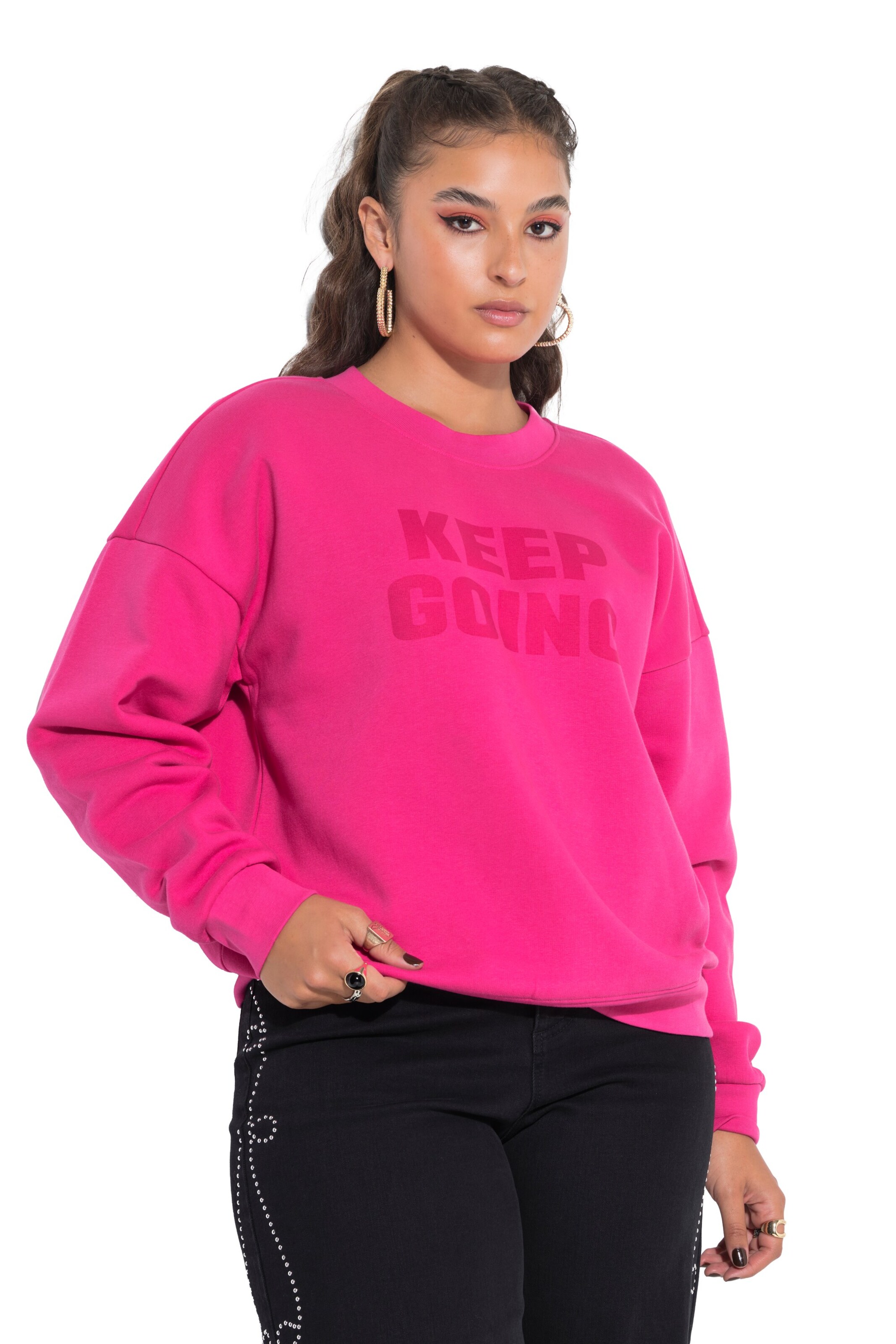 Studio Untold Sweatshirt in Roze: voorkant