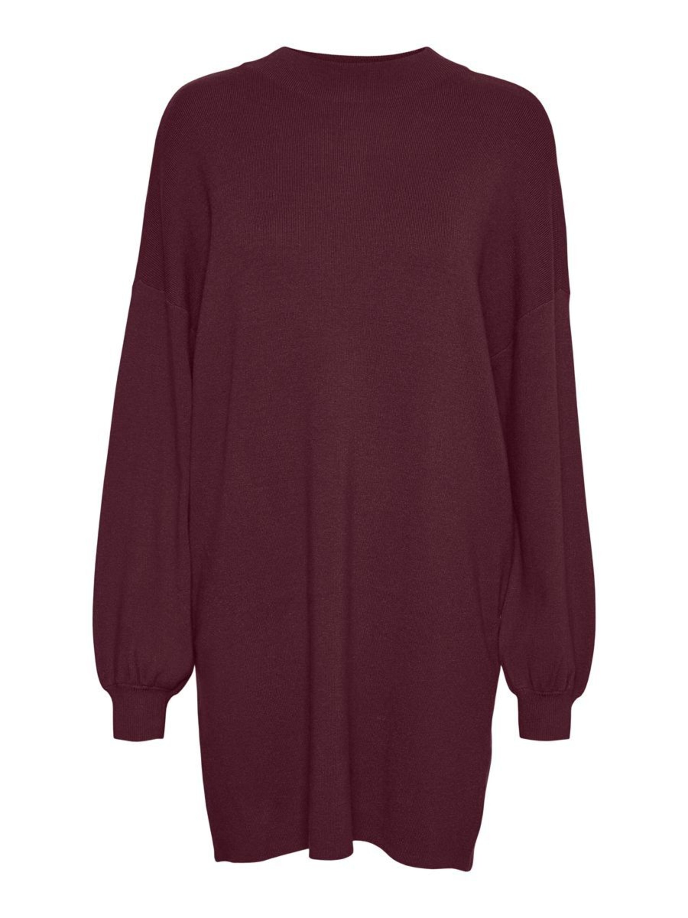 Vero Moda Curve Πλεκτό φόρεμα 'VMCNANCY' σε M-L σε κόκκινο κρασί, Άποψη προϊόντος
