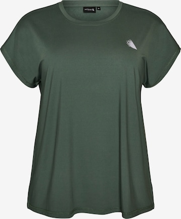 Active by Zizzi T-shirt 'ABASIC' in Grün: Vorderseite